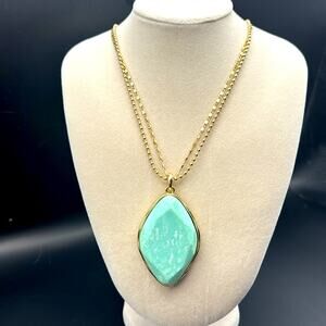 Style & Co necklace. Long necklace with large turquoise rock